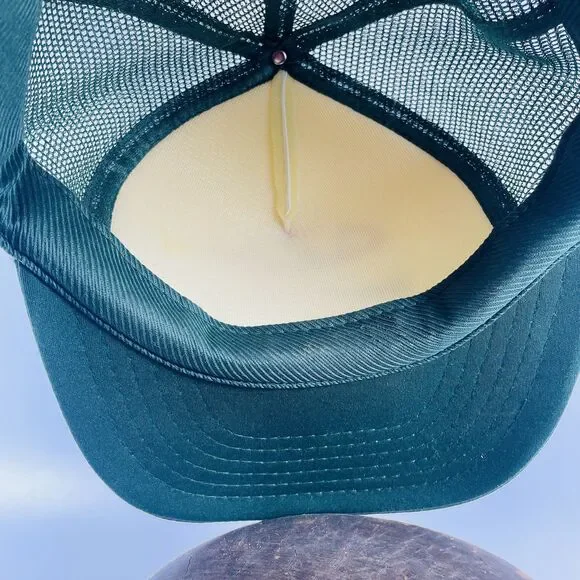 Cabela's Logo Hat Men's Snapback Green White Vintage Trucker Cap Mesh Hunt Fish - Picture 7 of 9